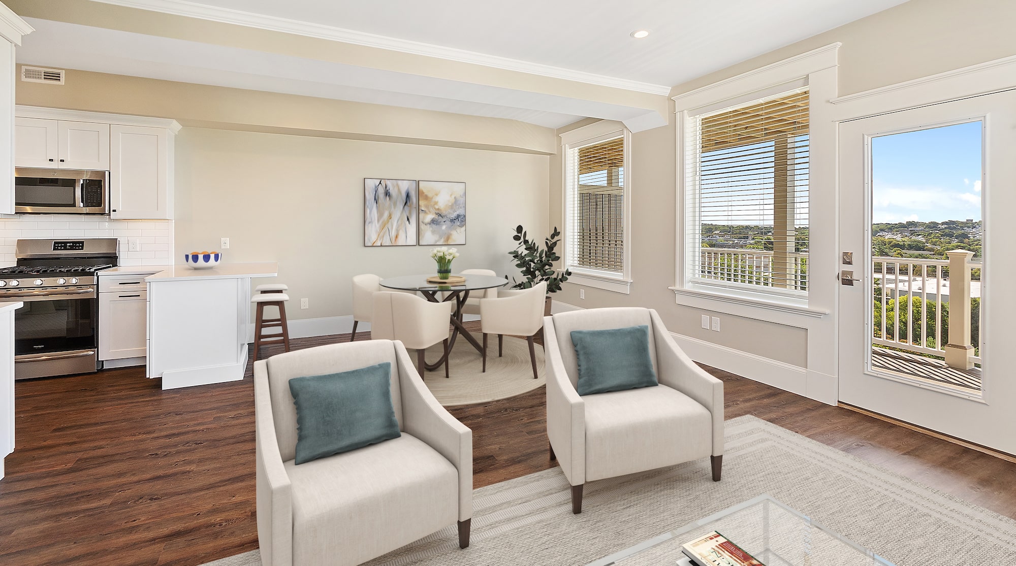 Portfolio Image: Living Room with 2 statement chairs
