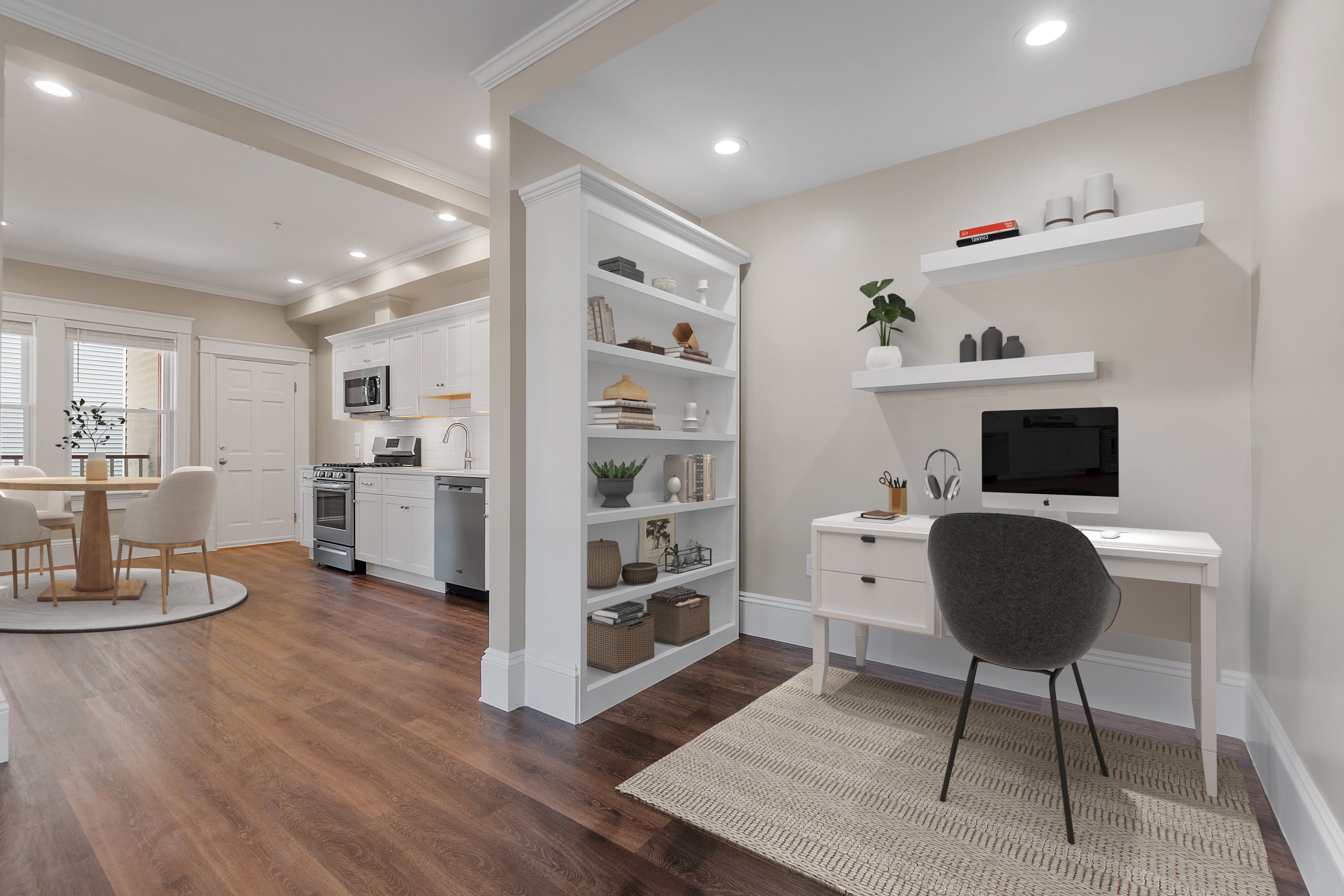 Portfolio Image: Office Built-In Next To Kitchen