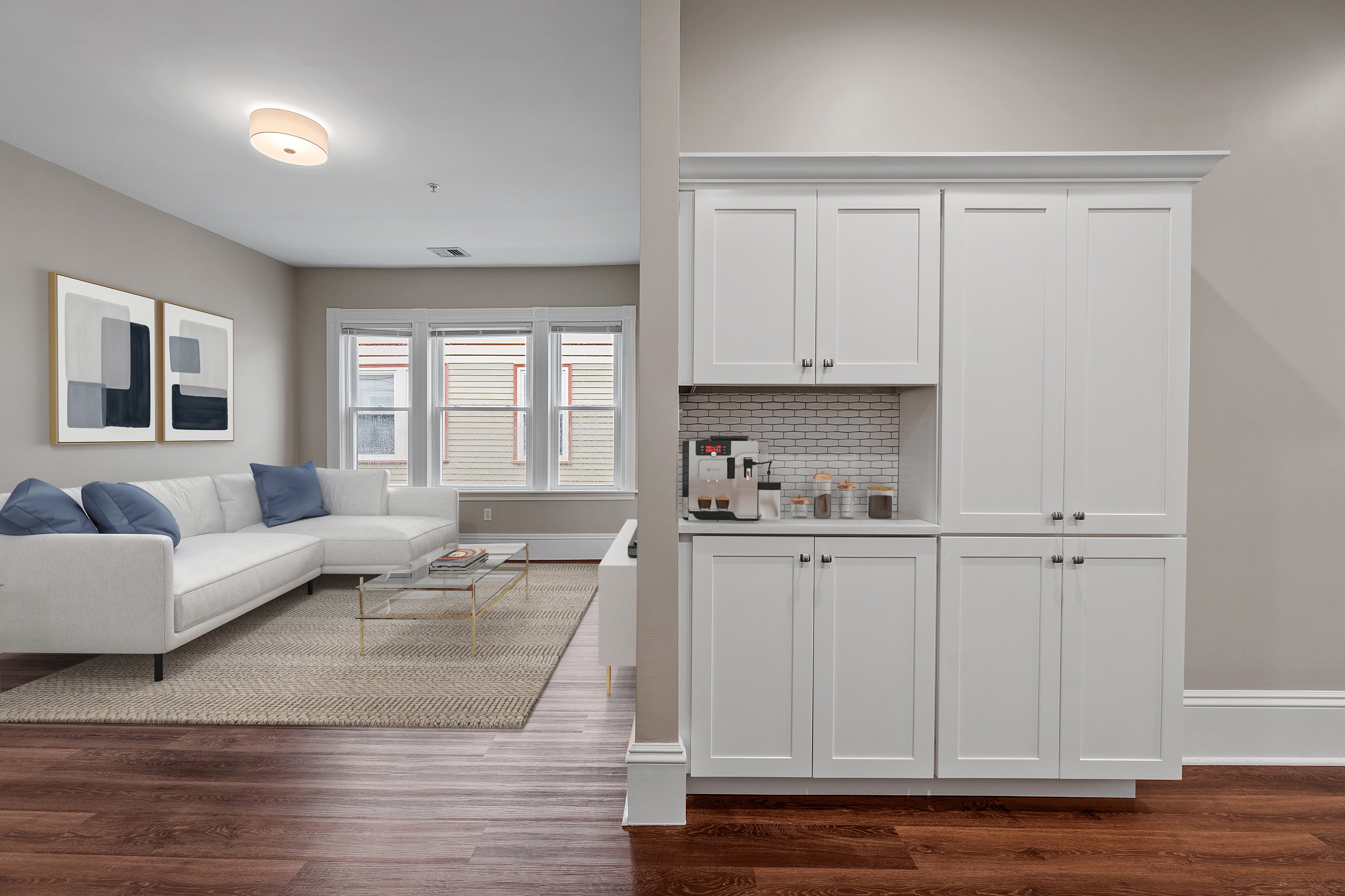 Portfolio Image: Coffee Bar and Living Room